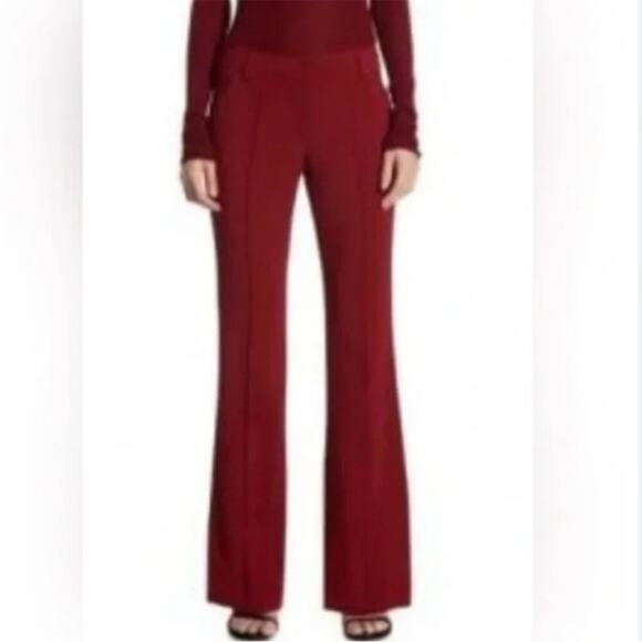 ALC Lawrence Burgundy Wide Leg Trouser Pants Womens Size 4 - Picture 1 of 7